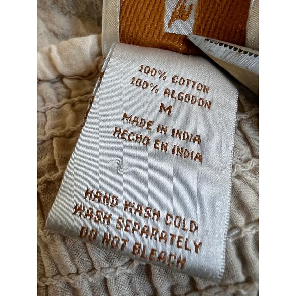 Vintage Metrowear Beige And Gray Boho 100% Cotton Tie Dye Maxi Dress Size M - Picture 4 of 5